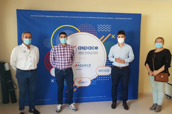 El alcalde de Villatorres, Miguel Manuel García Moreno realiza una visita a Aspace Jaén