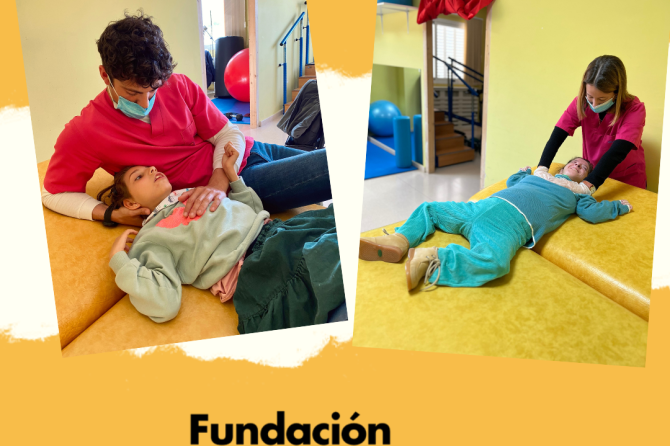 Gracias a Fundación Ibercaja llevamos a cabo un programa de fisioterapia respiratoria para personas con parálisis cerebral