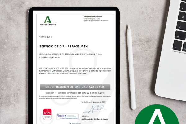 ACSA renueva la certificación de calidad avanzada de nuestro Centro de Día