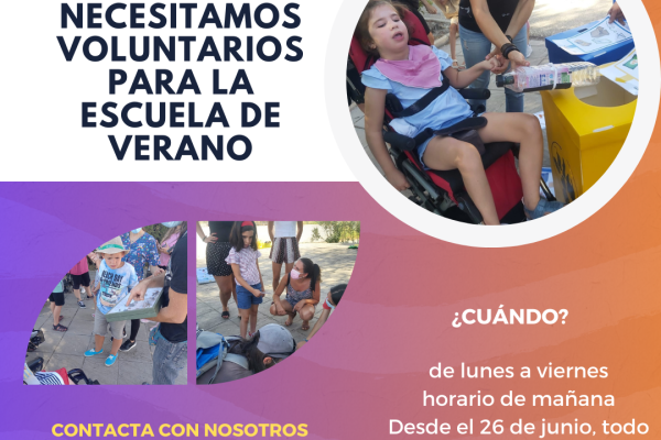 ASPACE Jaén necesita voluntarios para su Escuela de Verano