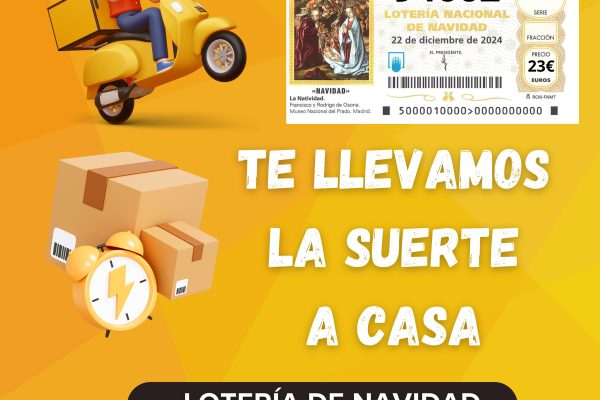 Te llevamos la Lotería de Navidad de ASPACE a tu casa